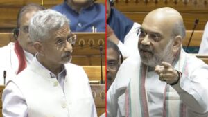 Amit Shah lashed out at the Opposition in Parliament after they repeatedly interrupted External Affairs Minister S Jaishankar during his statement on Operation Sindoor.